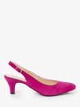 John Lewis Grace Suede Slingback Court Shoes, Pink