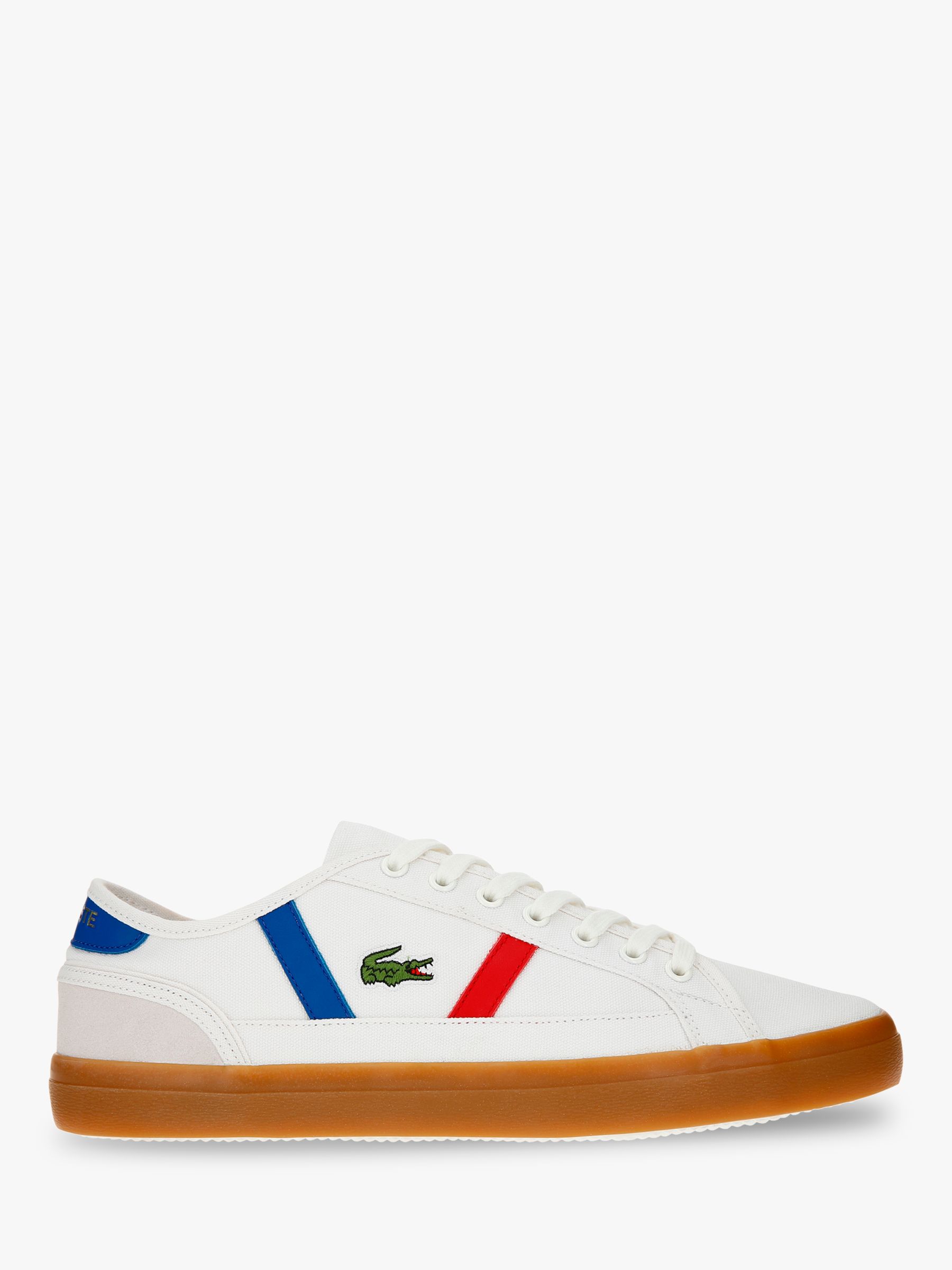 red lacoste trainers