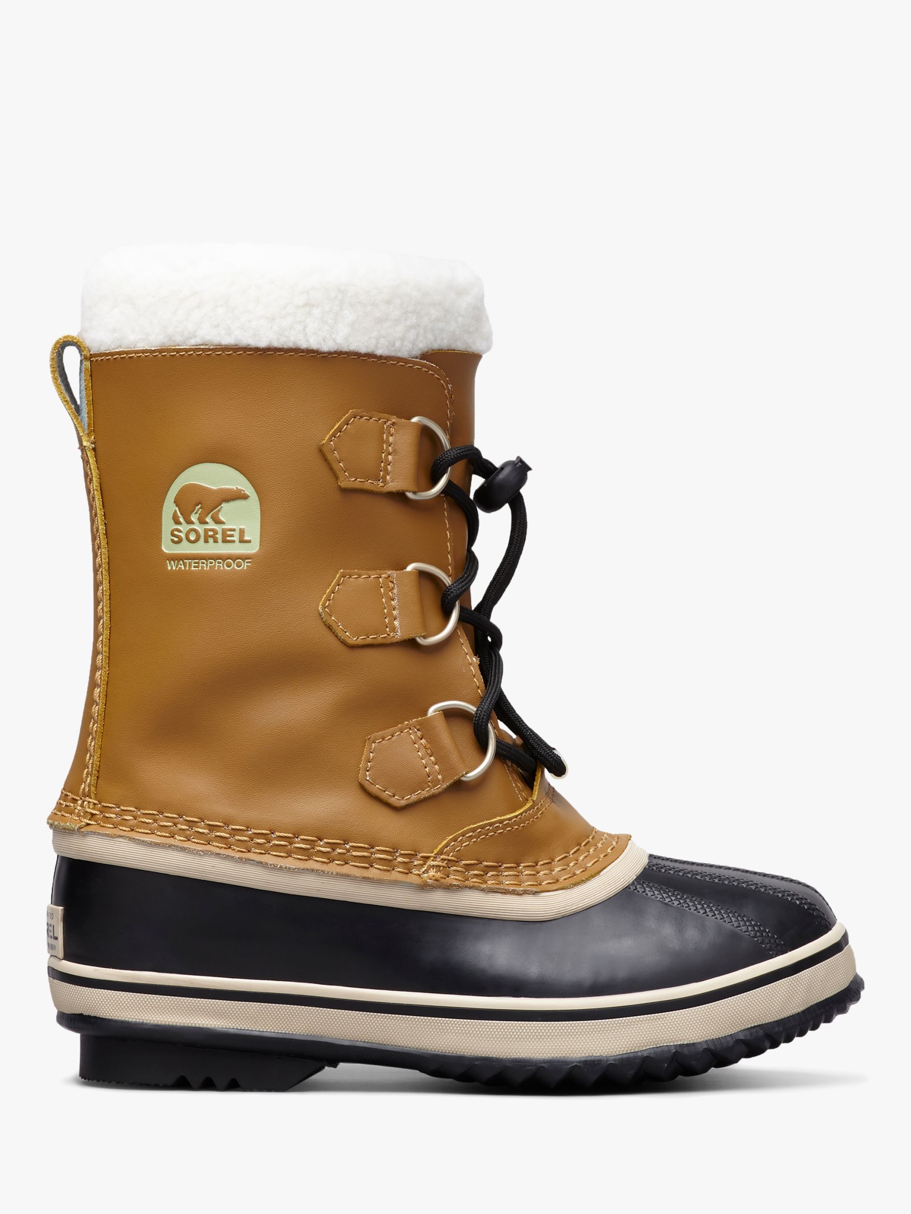 Sorel Children's Yoot Pac Leather Snow Boots, Tan/Masquite at John ...
