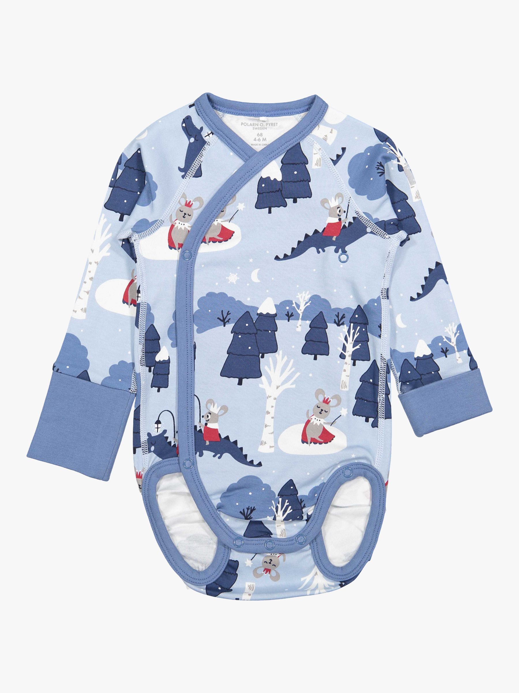 Polarn O. Pyret Baby Winter Wonderland Bodysuit, Blue