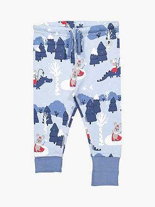 Polarn O. Pyret Baby Winter Wonderland Trousers, Blue