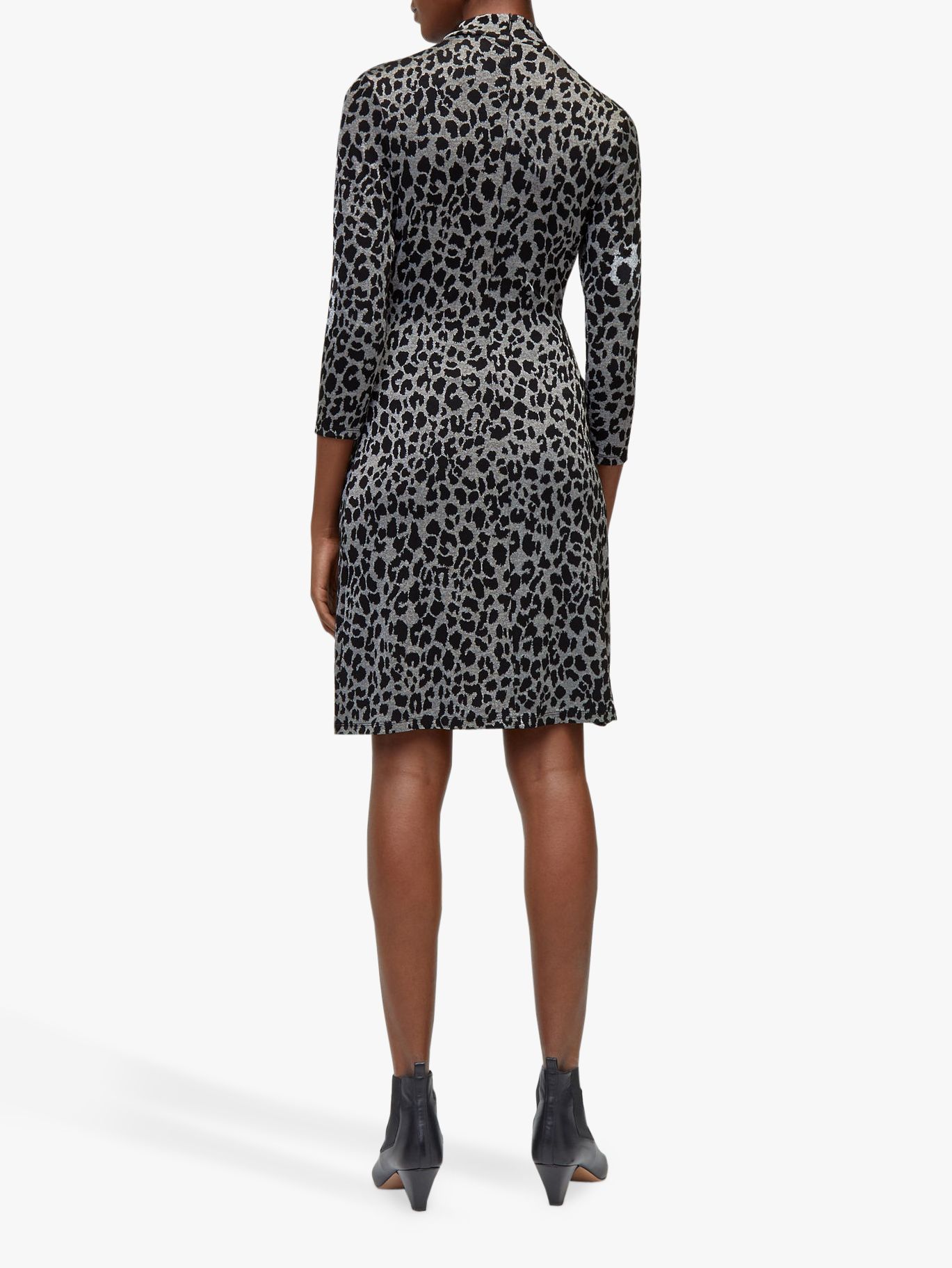 grey leopard print dress