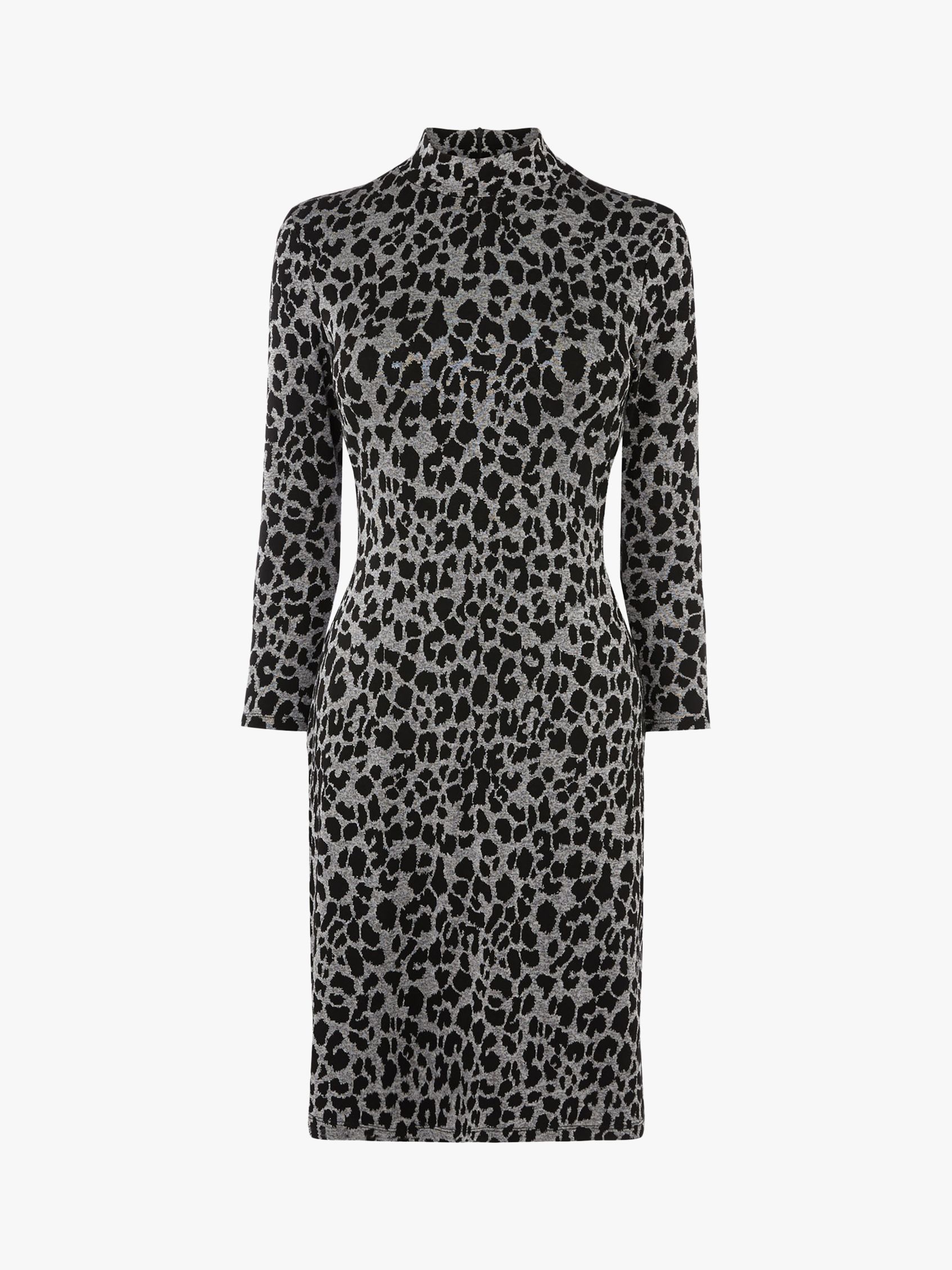 black and grey leopard print dress