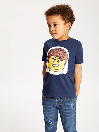 LEGO Children's Sequin Astronaut T-Shirt, Blue