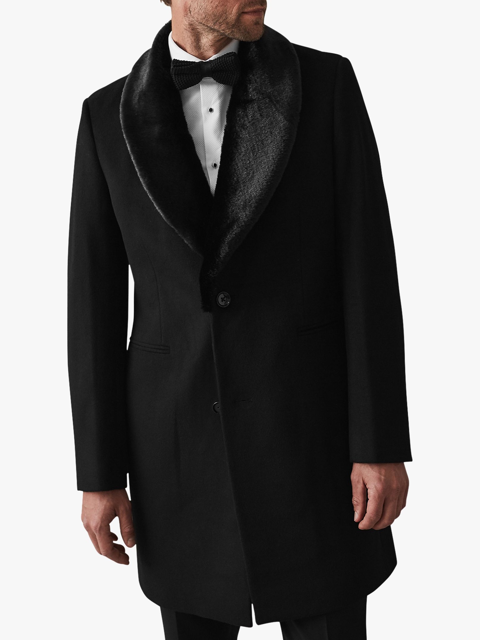 Mens Fur Collar for Coat - Real Fur Scarf for Men - Mens Collar Overcoat