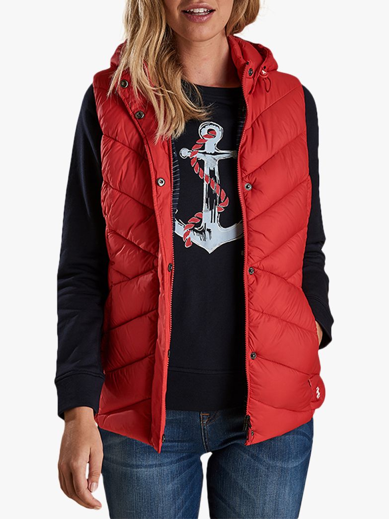 barbour seaward quilted jacket coastal red