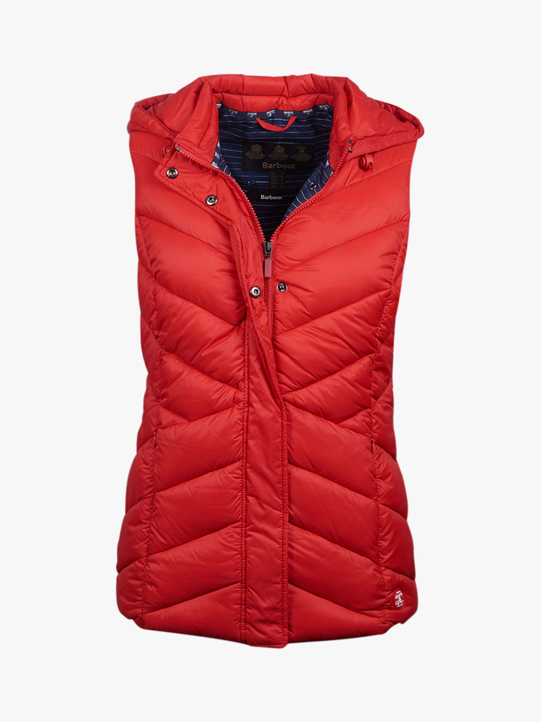 barbour red gilet