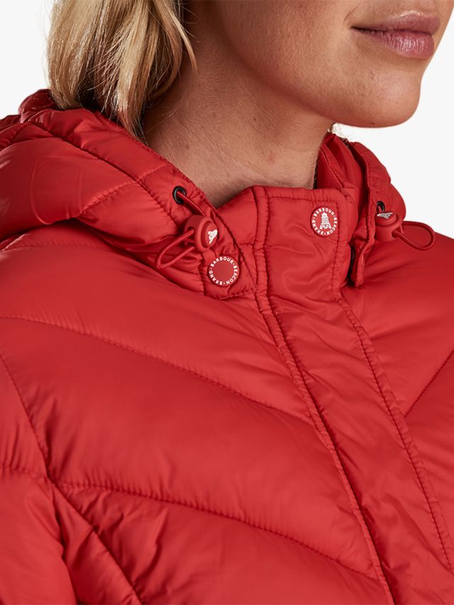 Barbour seaward quilted store jacket coastal red