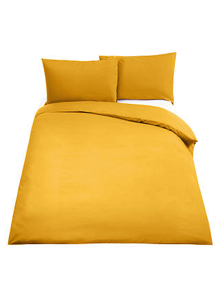 ANYDAY John Lewis & Partners Easy Care 200 Thread Count Polycotton Standard Pillowcase, Mustard
