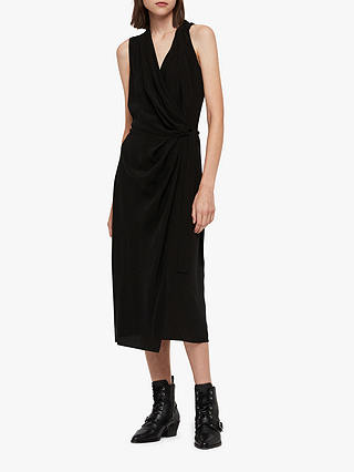 AllSaints Syrah Long Dress, Black