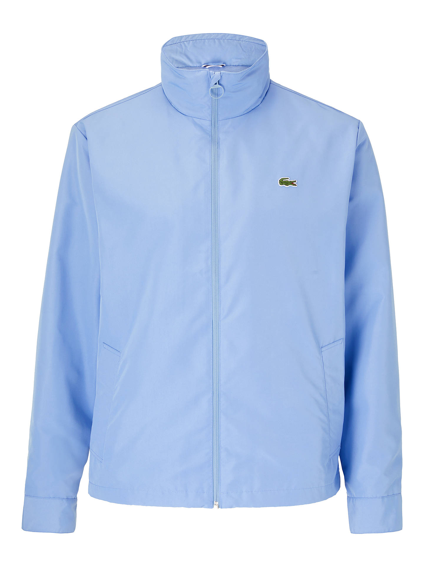 Lacoste Packaway Hood Jacket, Sky Blue Aey at John Lewis & Partners