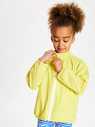 John Lewis & Partners Girls' Athletic Zip Through Jacket, Yellow