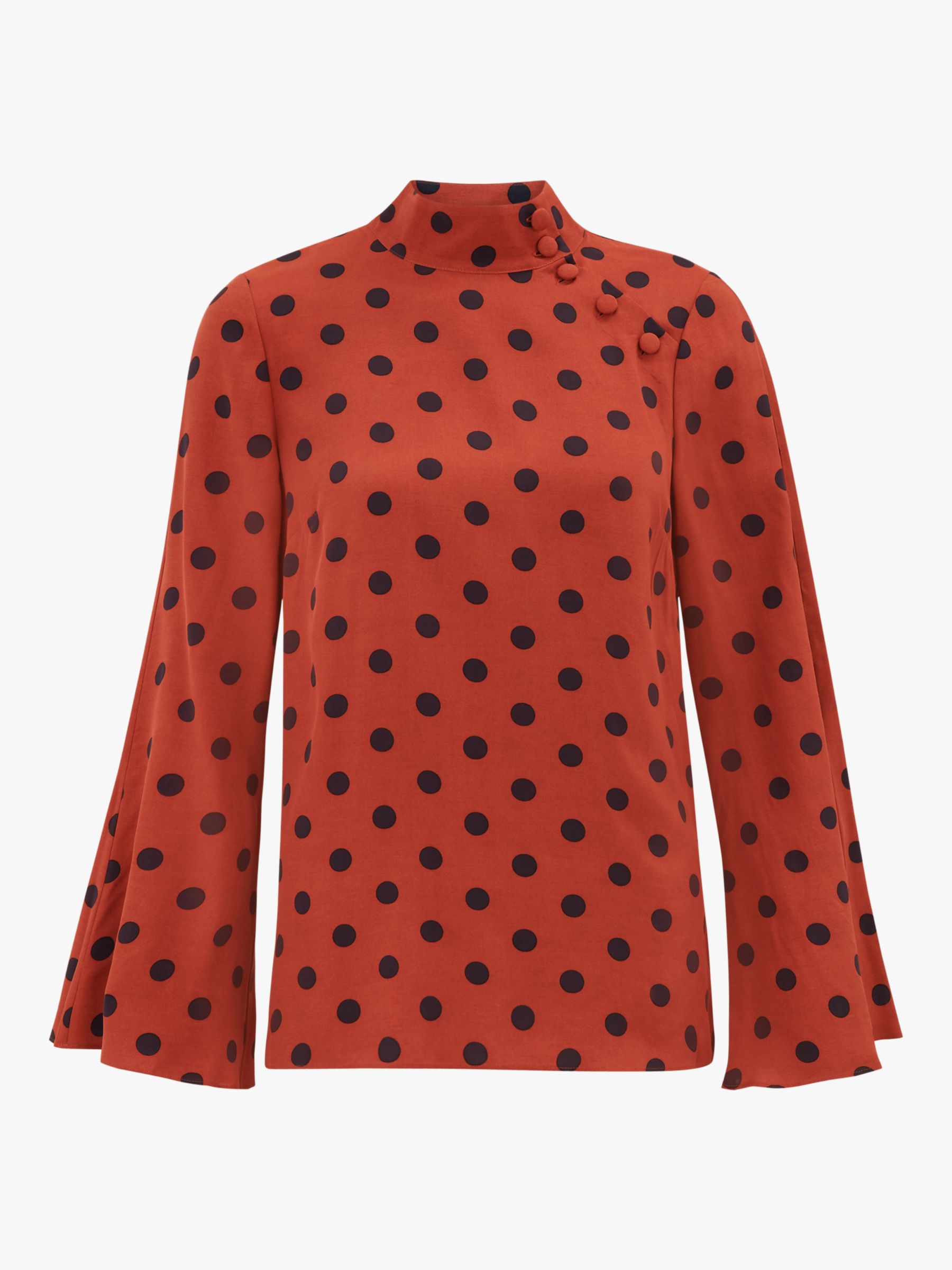 hobbs polka dot blouse