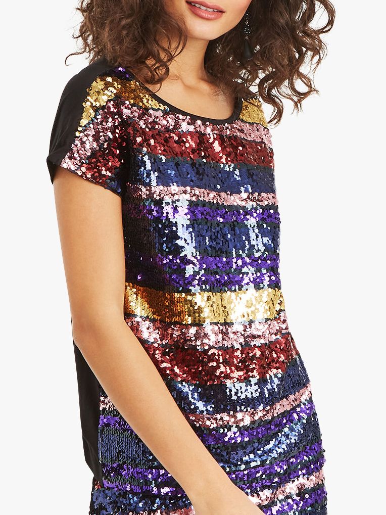 Oasis Rainbow Sequin T-Shirt, Multi