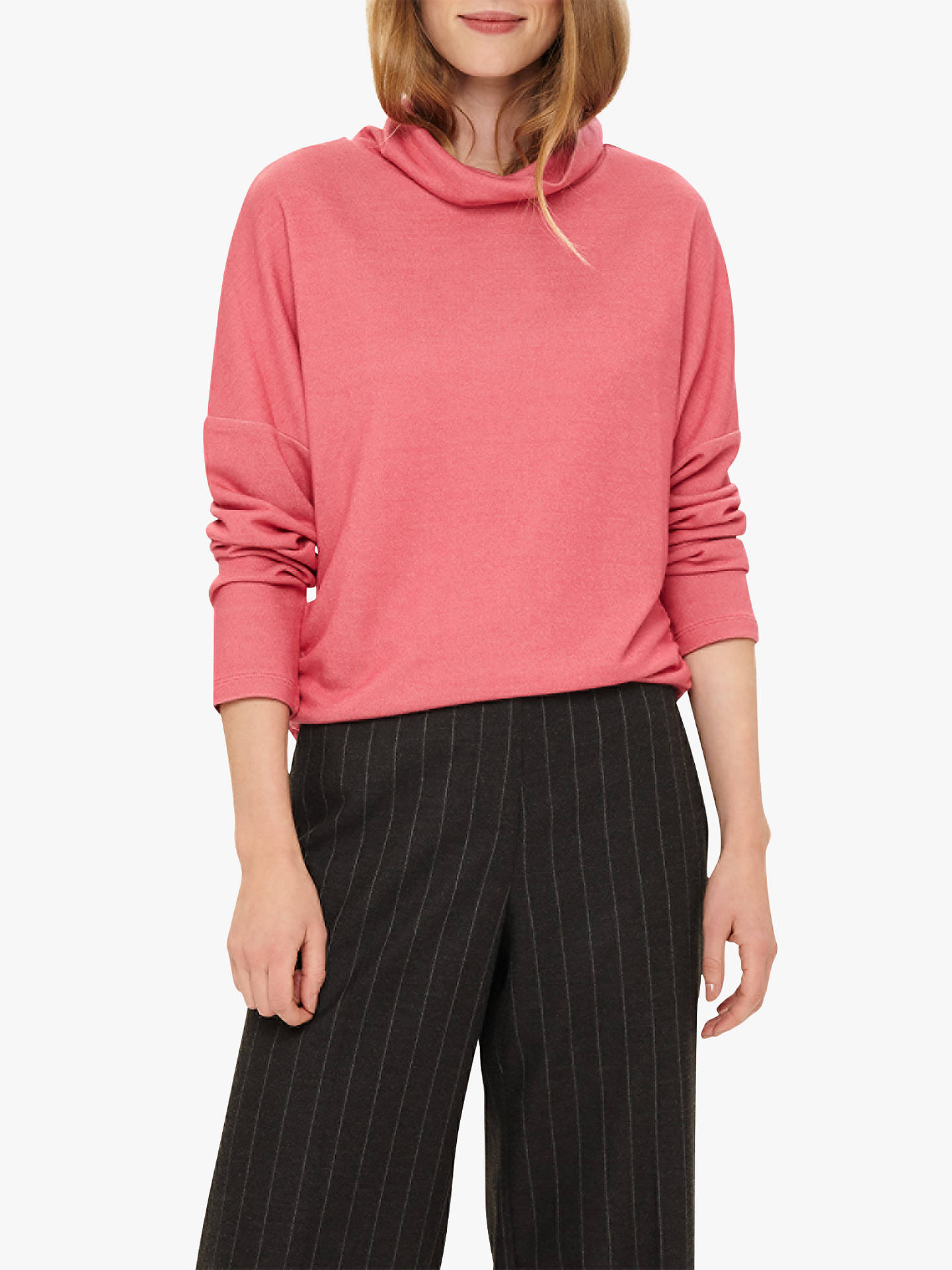 Phase Eight Liora Cow Neck Top, Pink at John Lewis & Partners