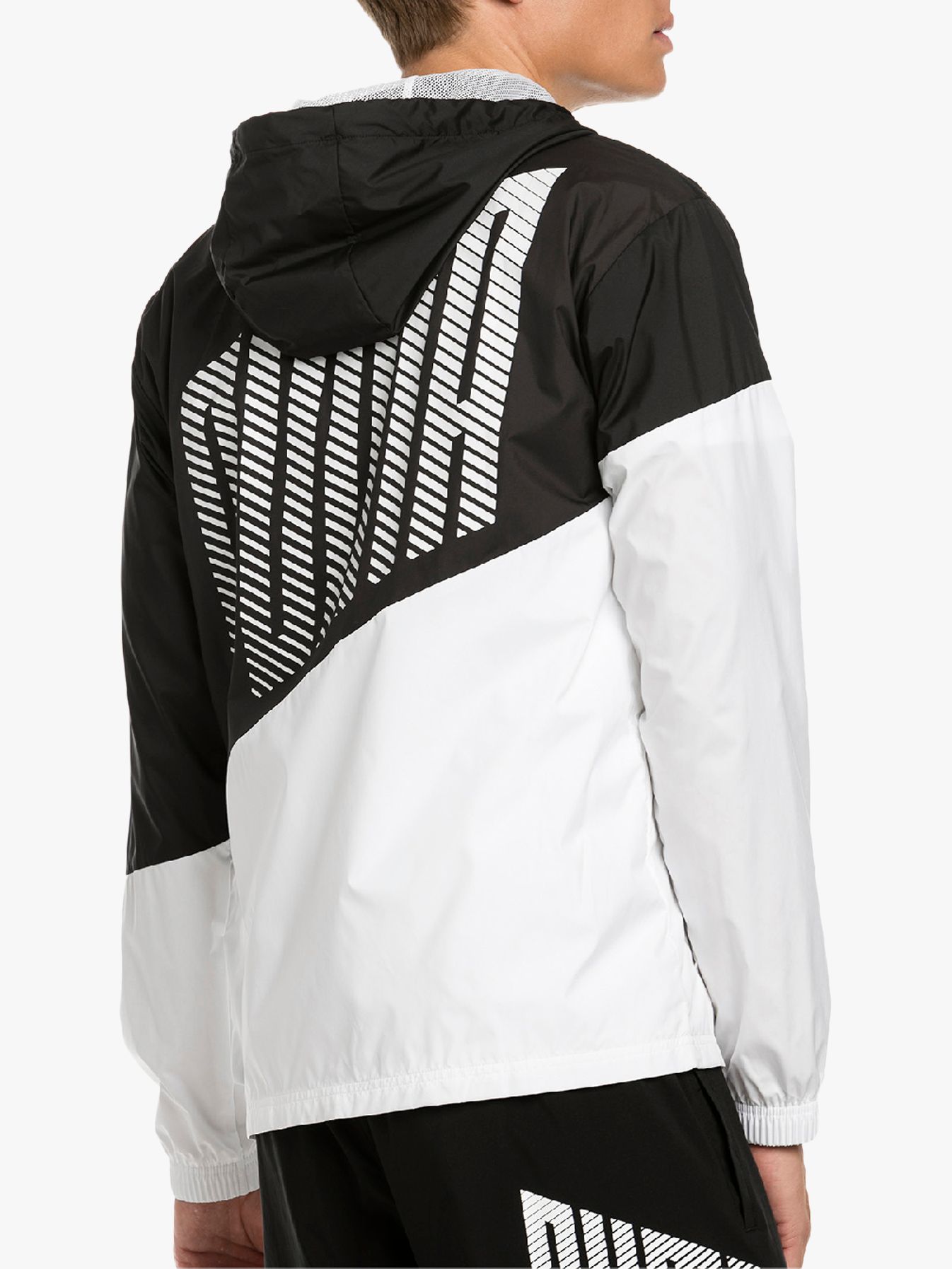 puma jacket black and white