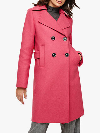 Phase Eight Fairlie Double Breasted Coat, Candy