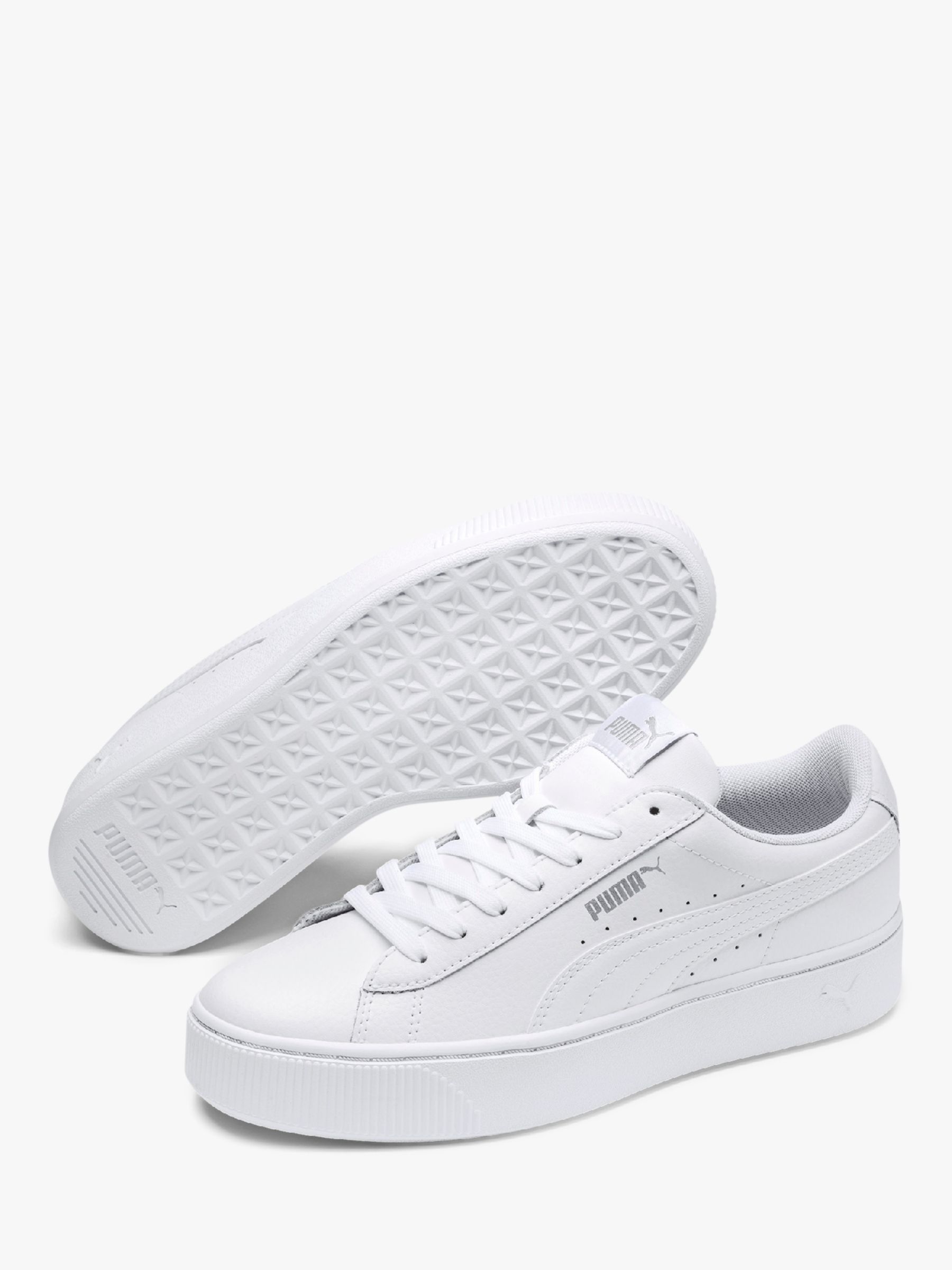 PUMA Vikky Stacked Women's Trainers, White at John Lewis & Partners