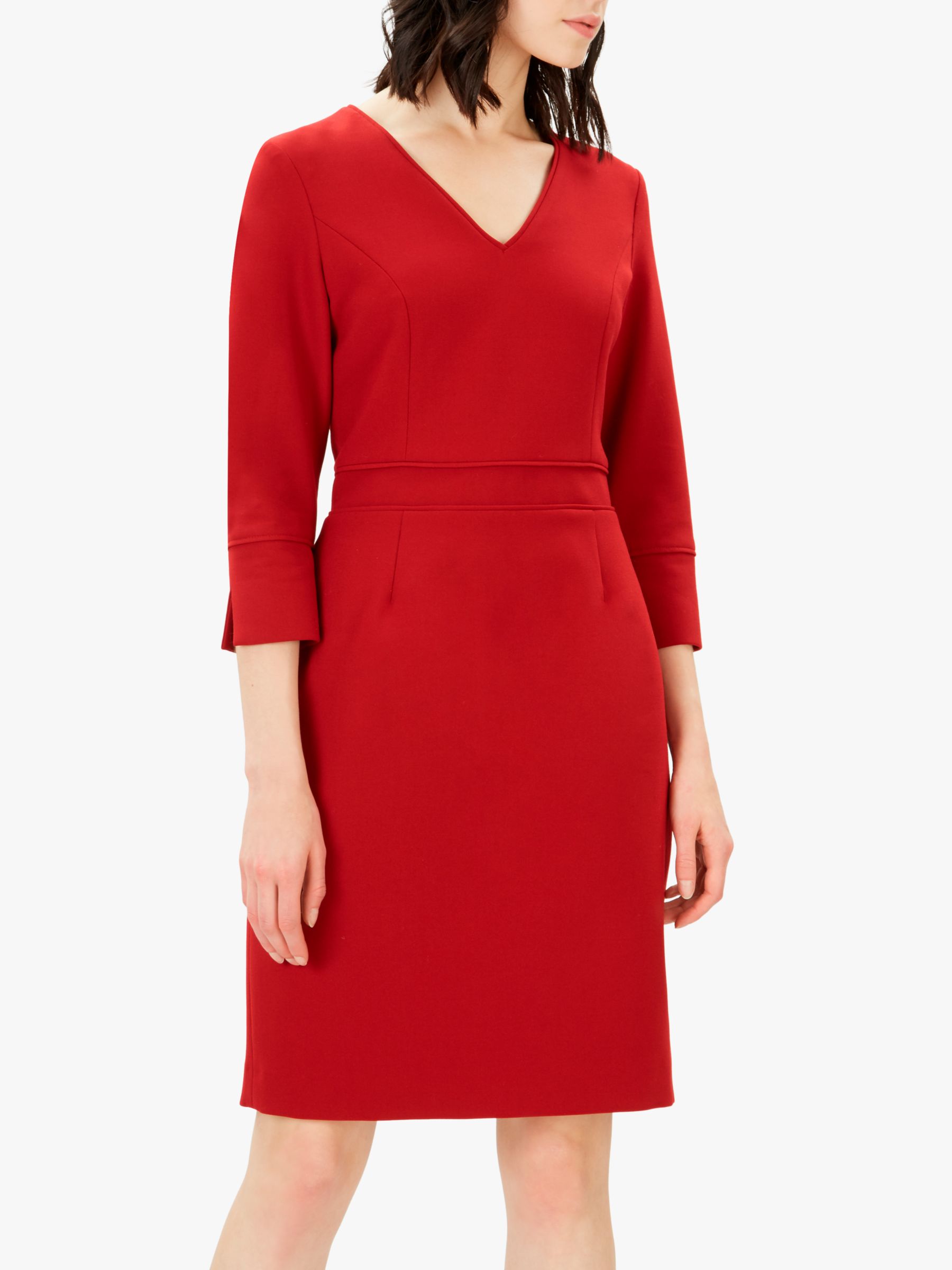 Jaeger Piping Detail Dress, Red