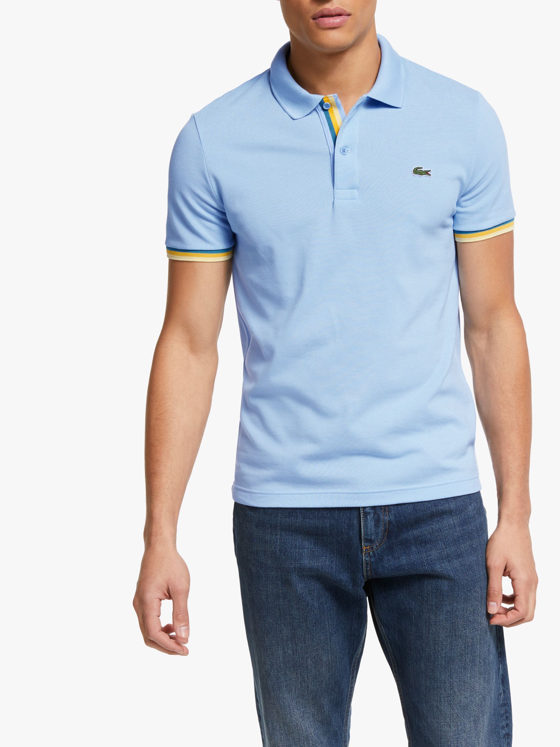 lacoste tipped polo shirt