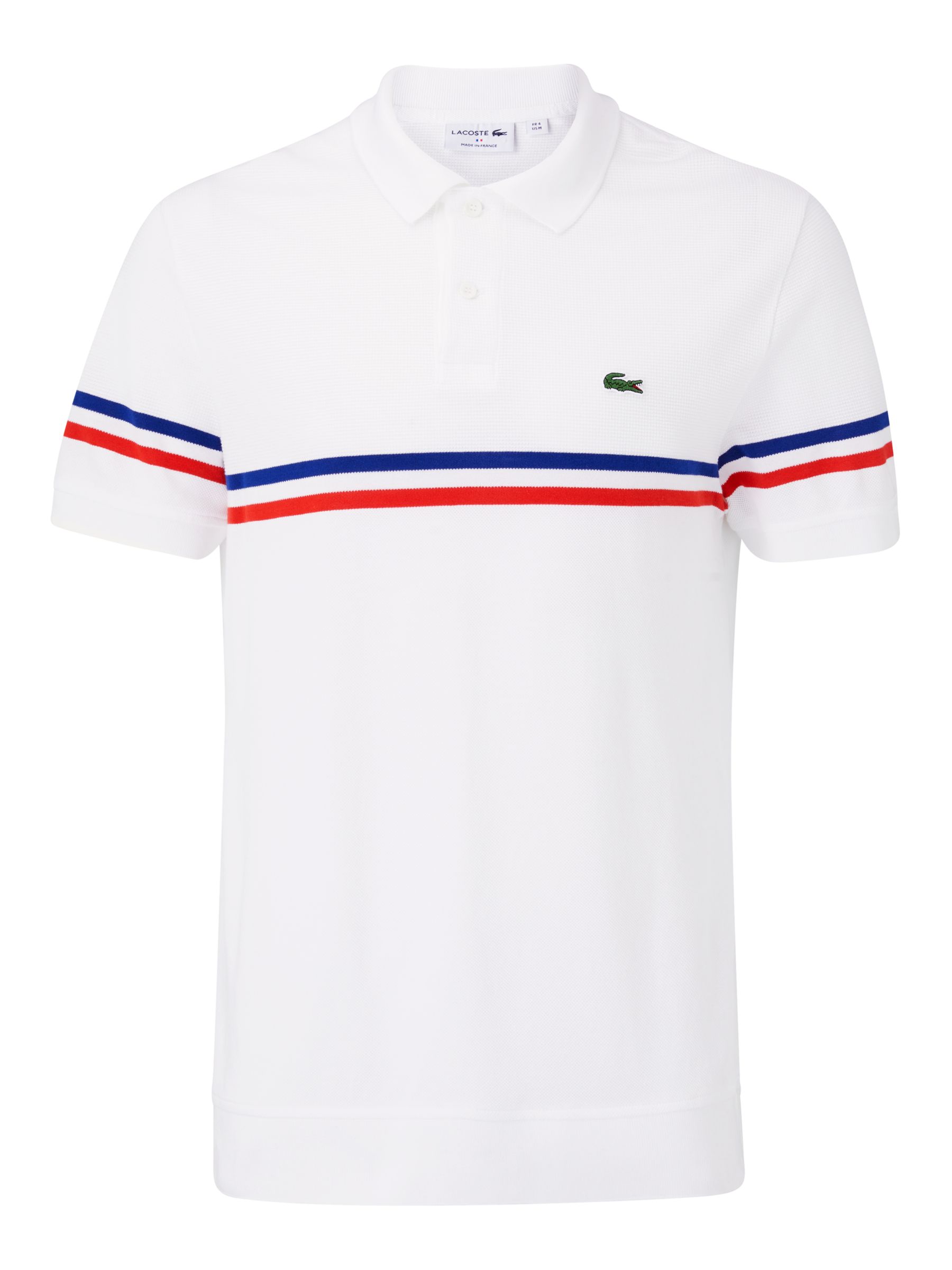 France Short Sleeve Polo Shirt, White 