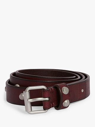 AllSaints Nadia Skinny Studded Leather Belt
