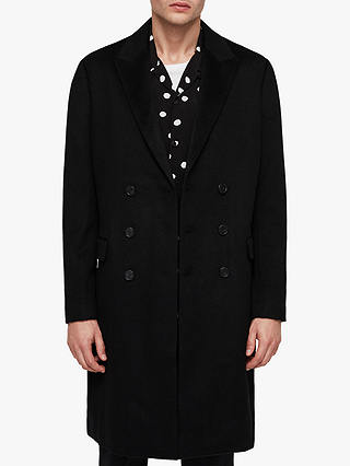 AllSaints Hilt Overcoat, Black