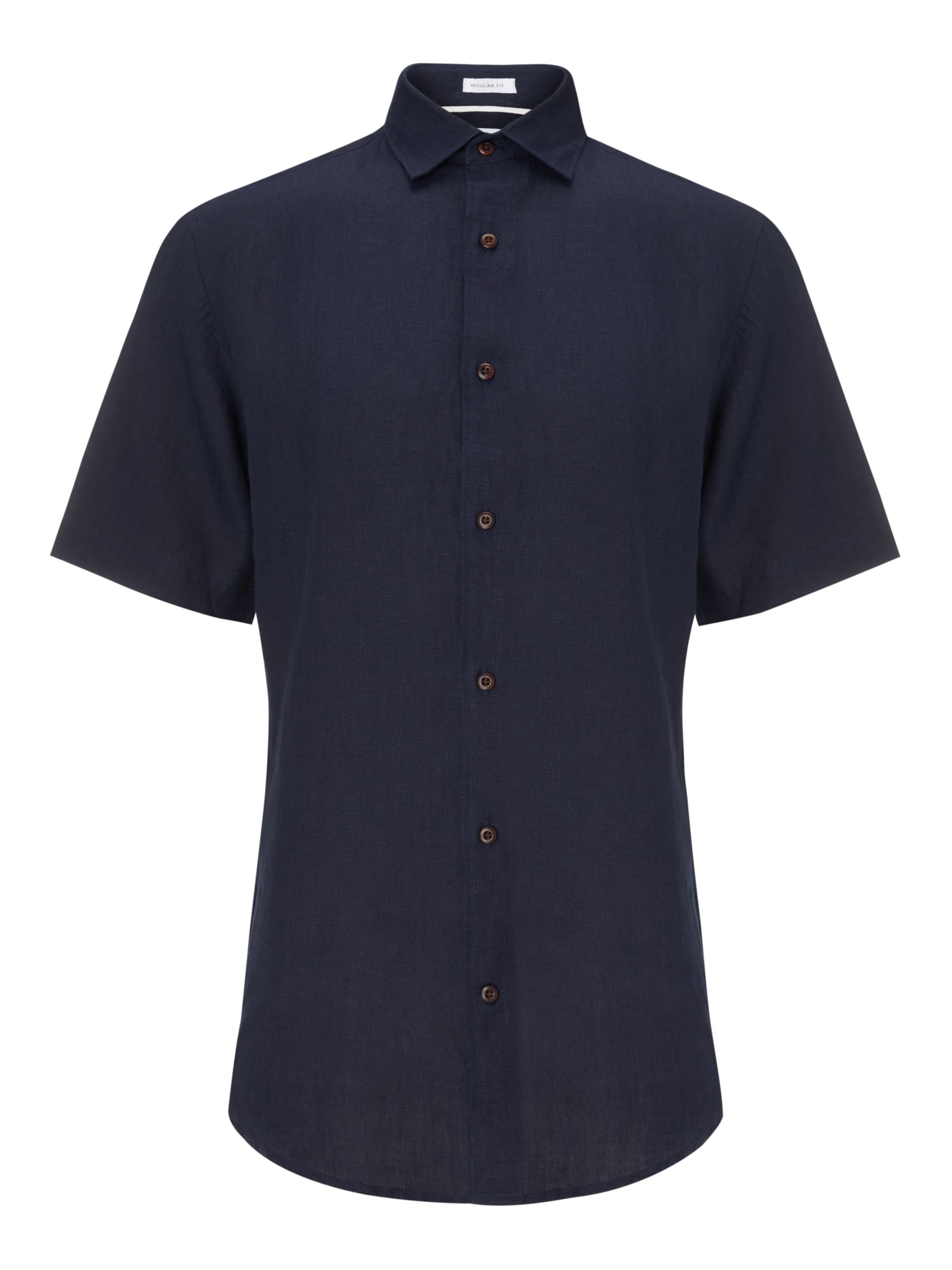 John Lewis & Partners Regular Fit Short Sleeve Linen Shirt