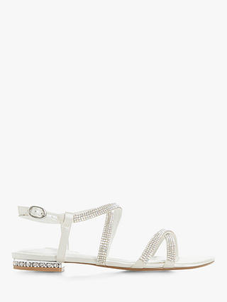 Dune Bridal Collection Nicest Diamante Strap Sandals, Ivory