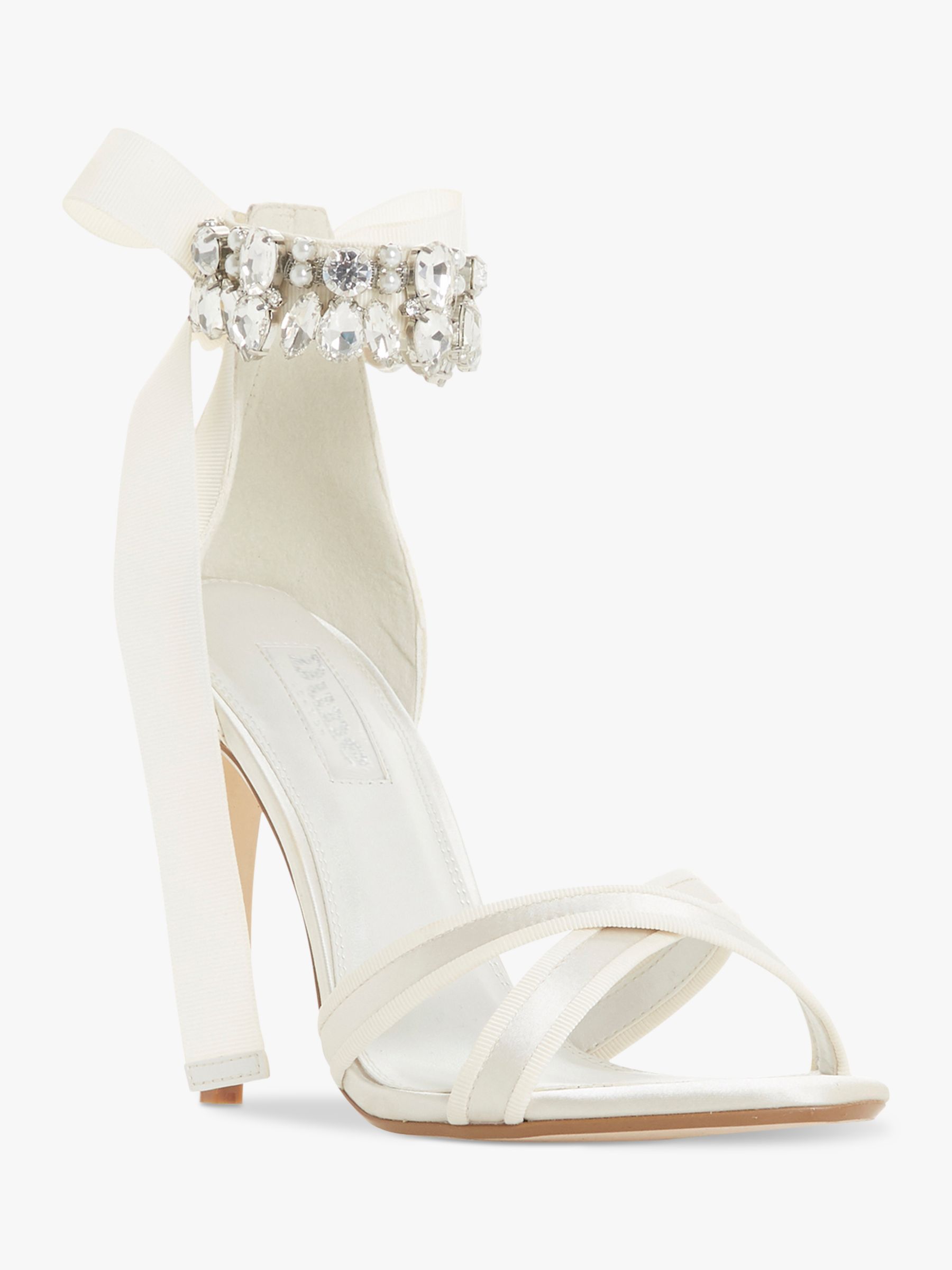 dune london bridal morgen heeled sandal with gem ankle tie