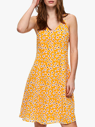 Selected Femme Fleura Oriana Floral Swing Dress, Radiant Yellow