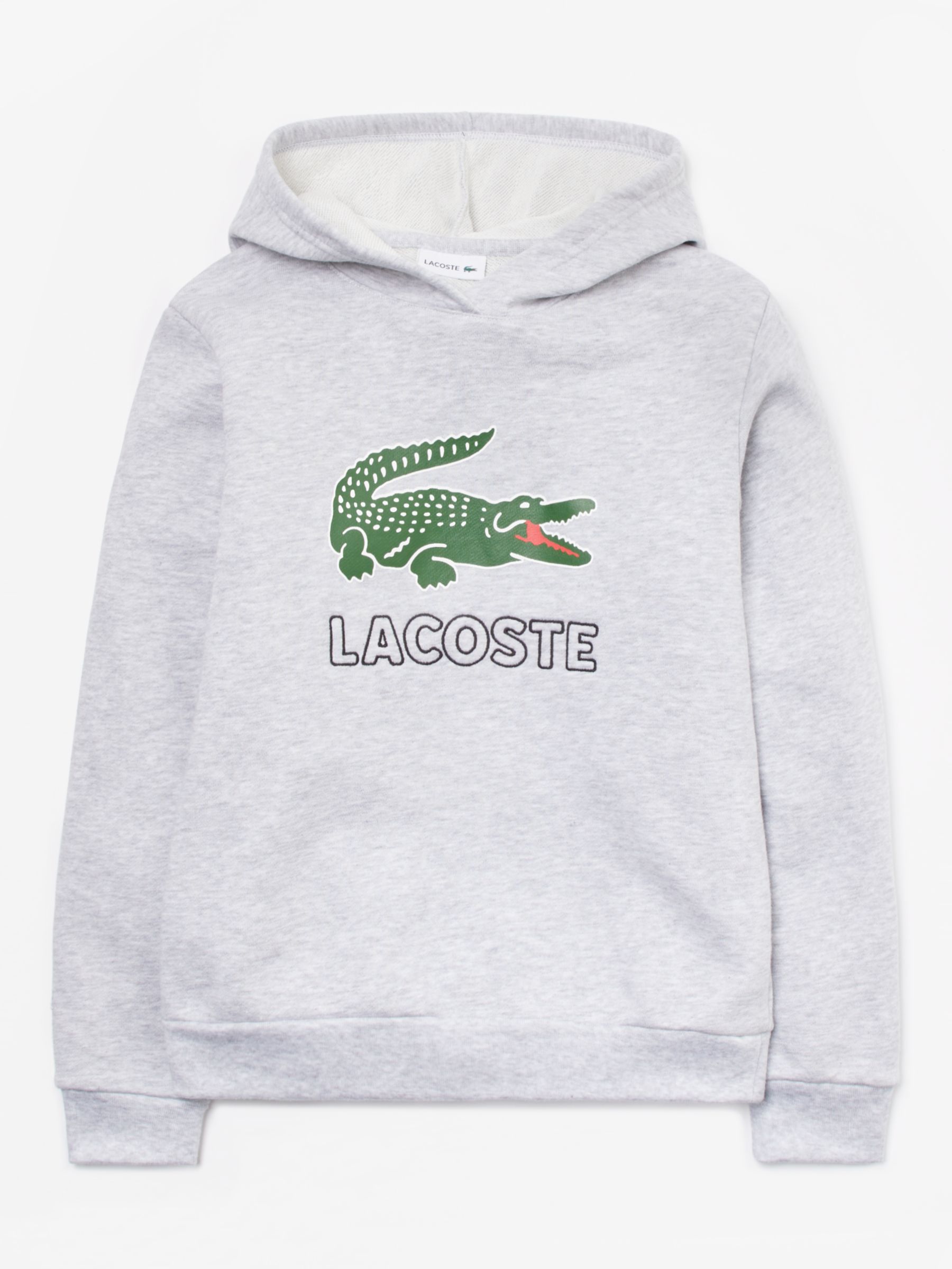 Lacoste Boys' Logo Hoodie, Grey at John 