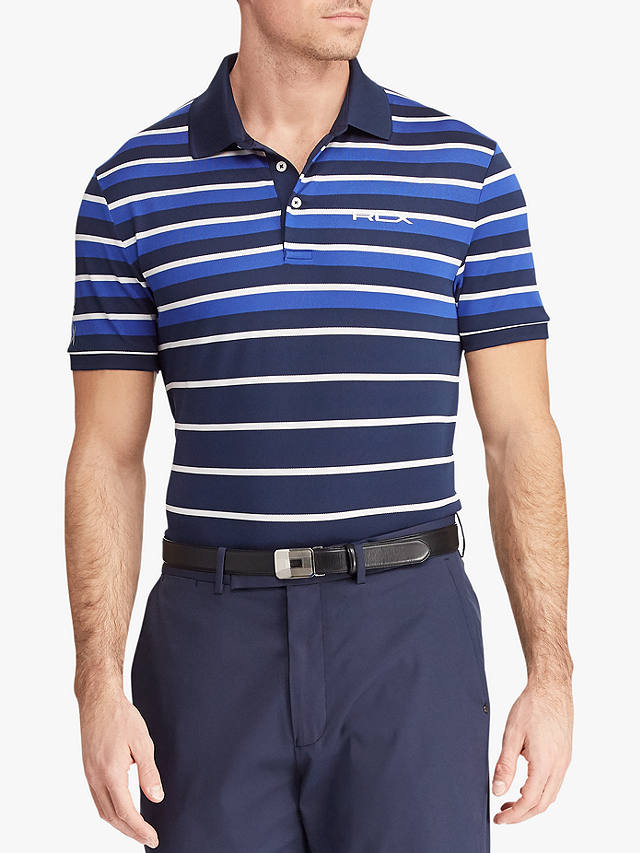 Polo Golf by Ralph Lauren Tech Piqué Polo Shirt, Navy/White/Royal Blue ...