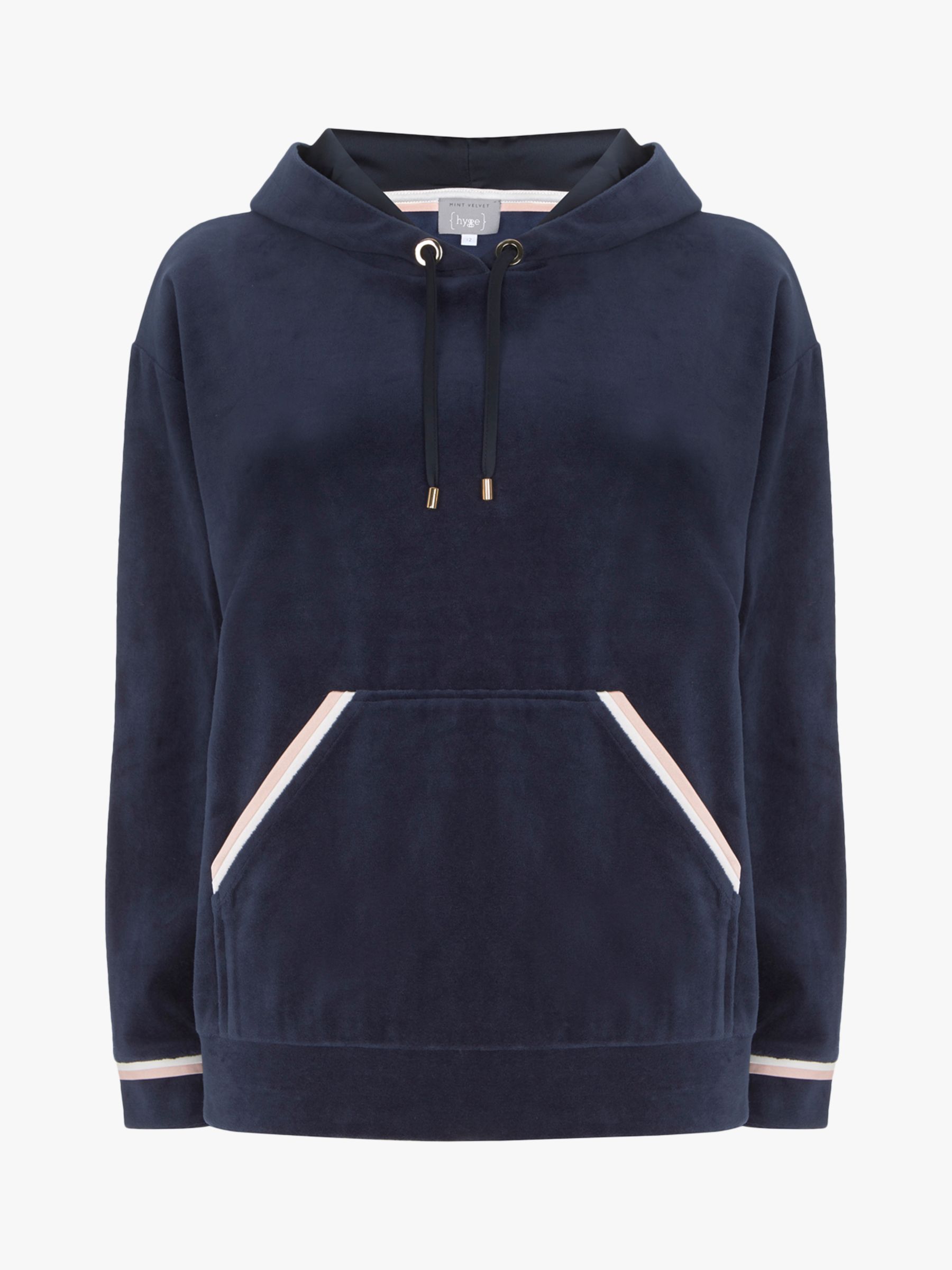 navy velvet hoodie