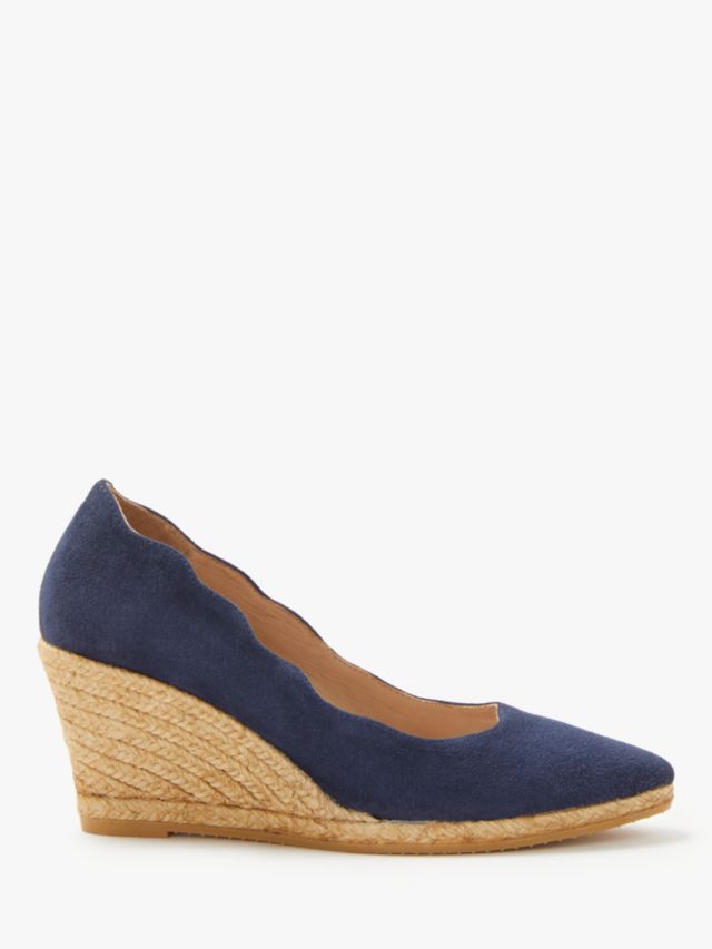 Navy suede store wedge shoes