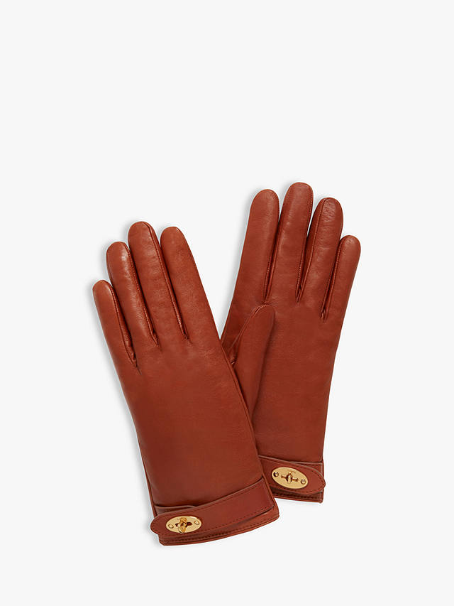 Mulberry Women's Darley Nappa Leather Gloves, Cognac