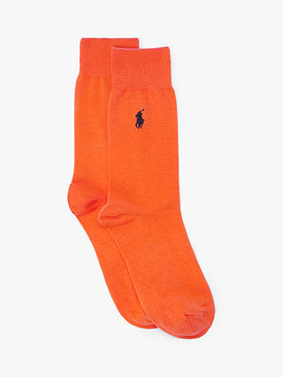 Polo Ralph Lauren Mercerised Cotton Blend Socks, Orange