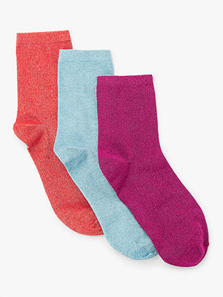 Numph Glitter Socks, Pack of 3, Multi