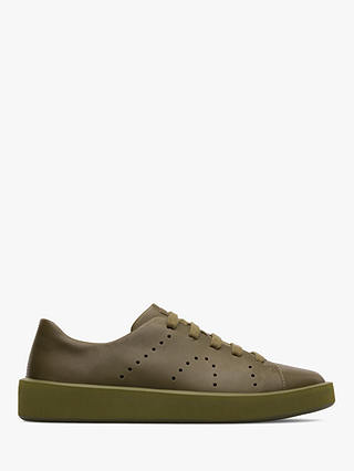 Camper Courb Leather Trainers, Olive