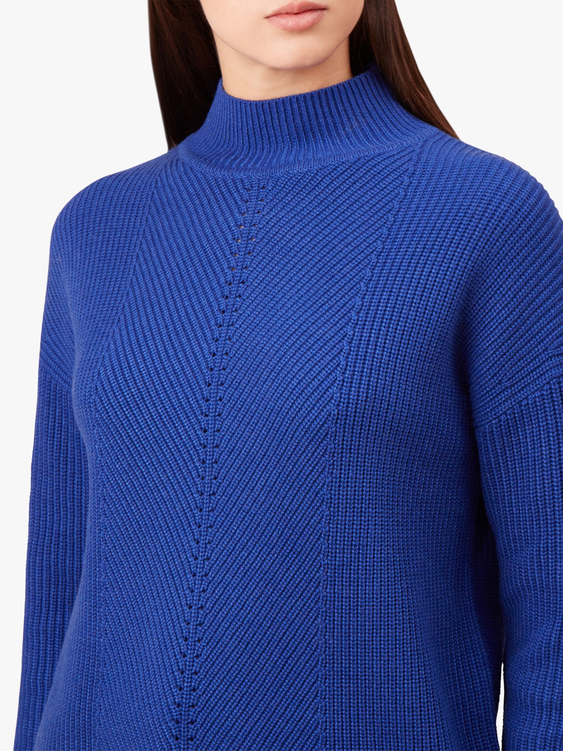 Hobbs Jennifer Funnel Neck Sweater, Cobalt