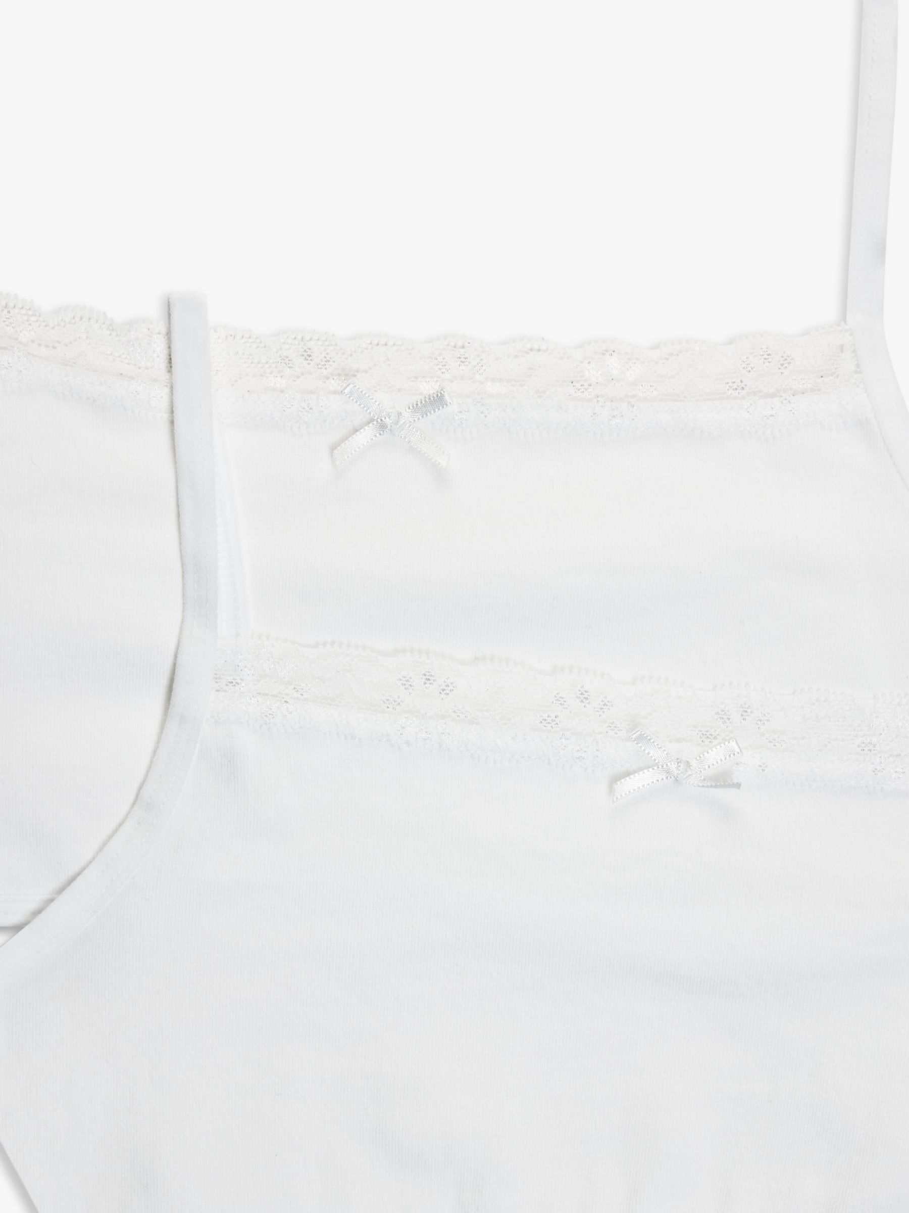 John Lewis ANYDAY Kids' Lace Crop Tops, Pack of 2, White at John Lewis &  Partners