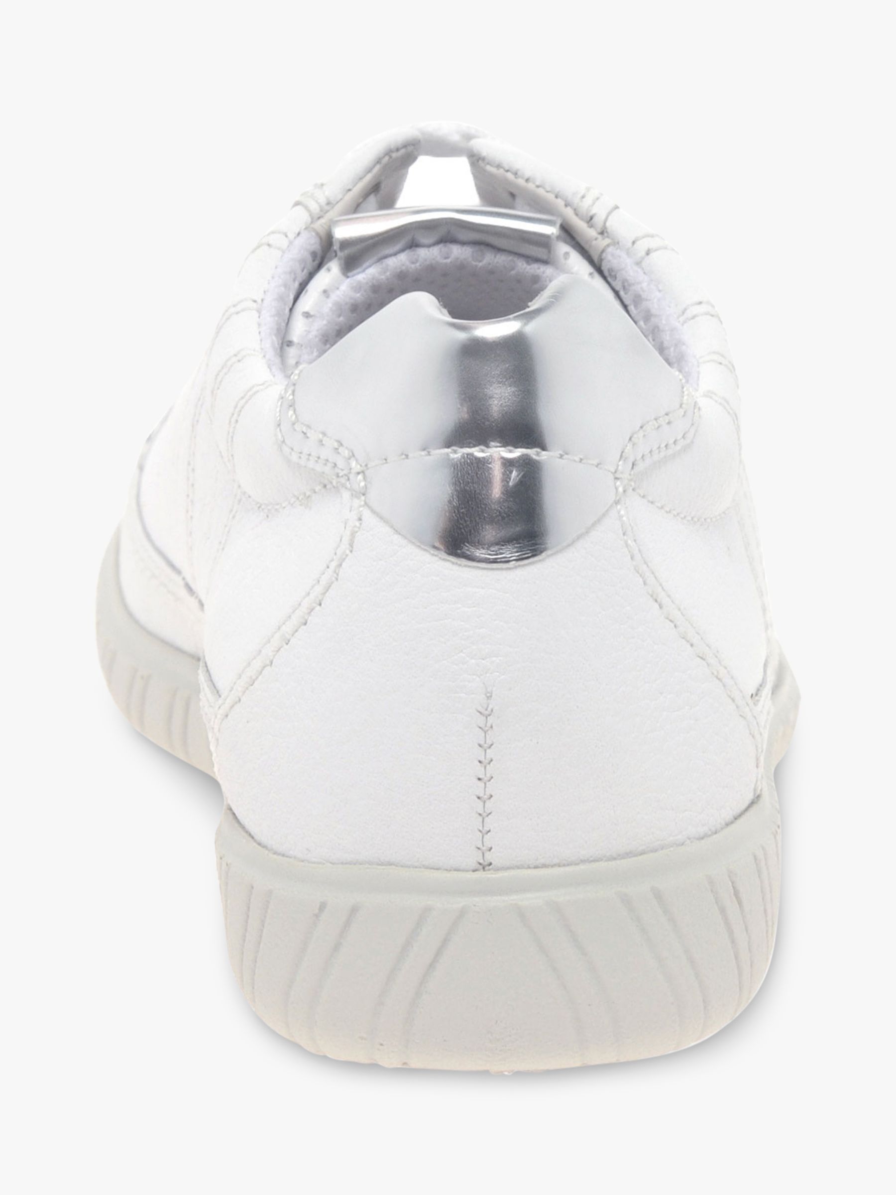Buy Gabor Amulet Wide Fit Leather Trainers, White Online at johnlewis.com