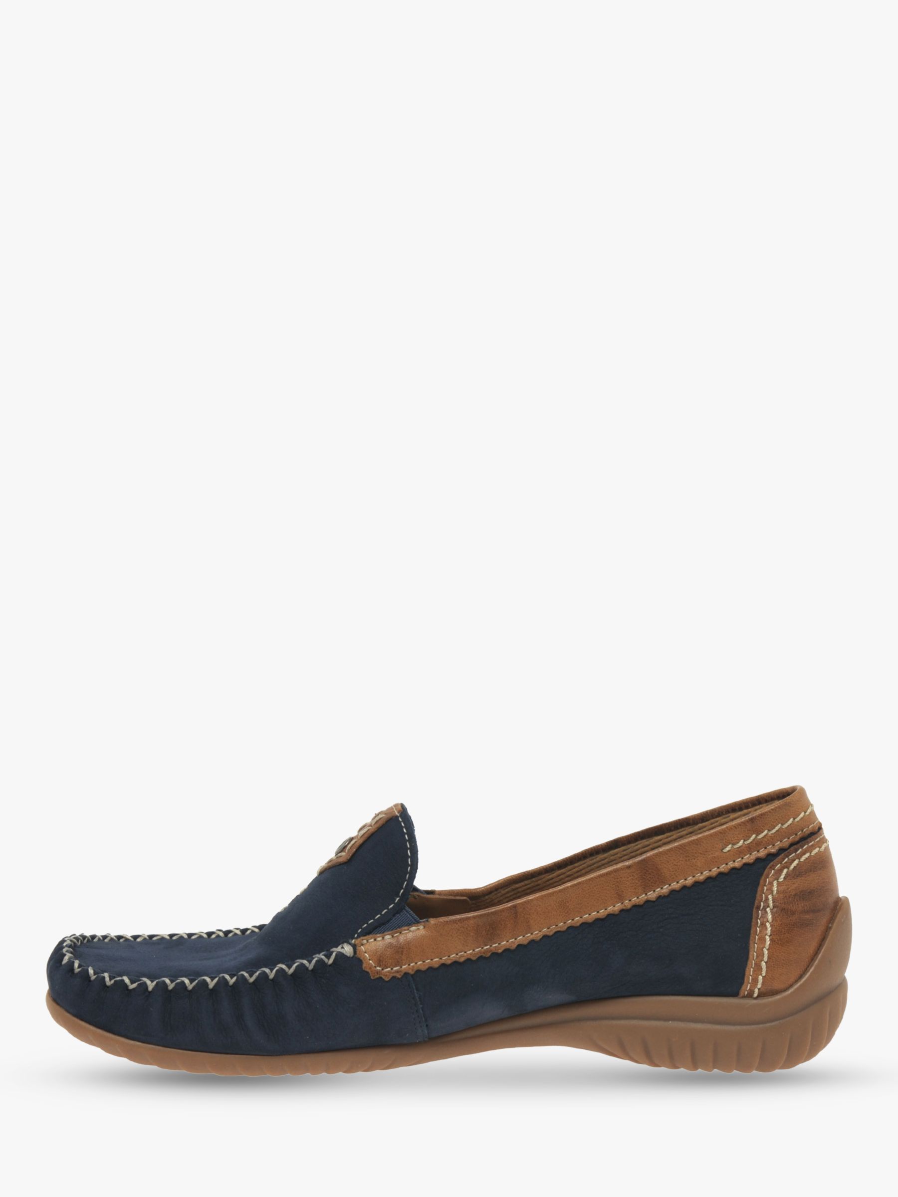 Buy Gabor California Wide Fit Moccasins, Navy Online at johnlewis.com
