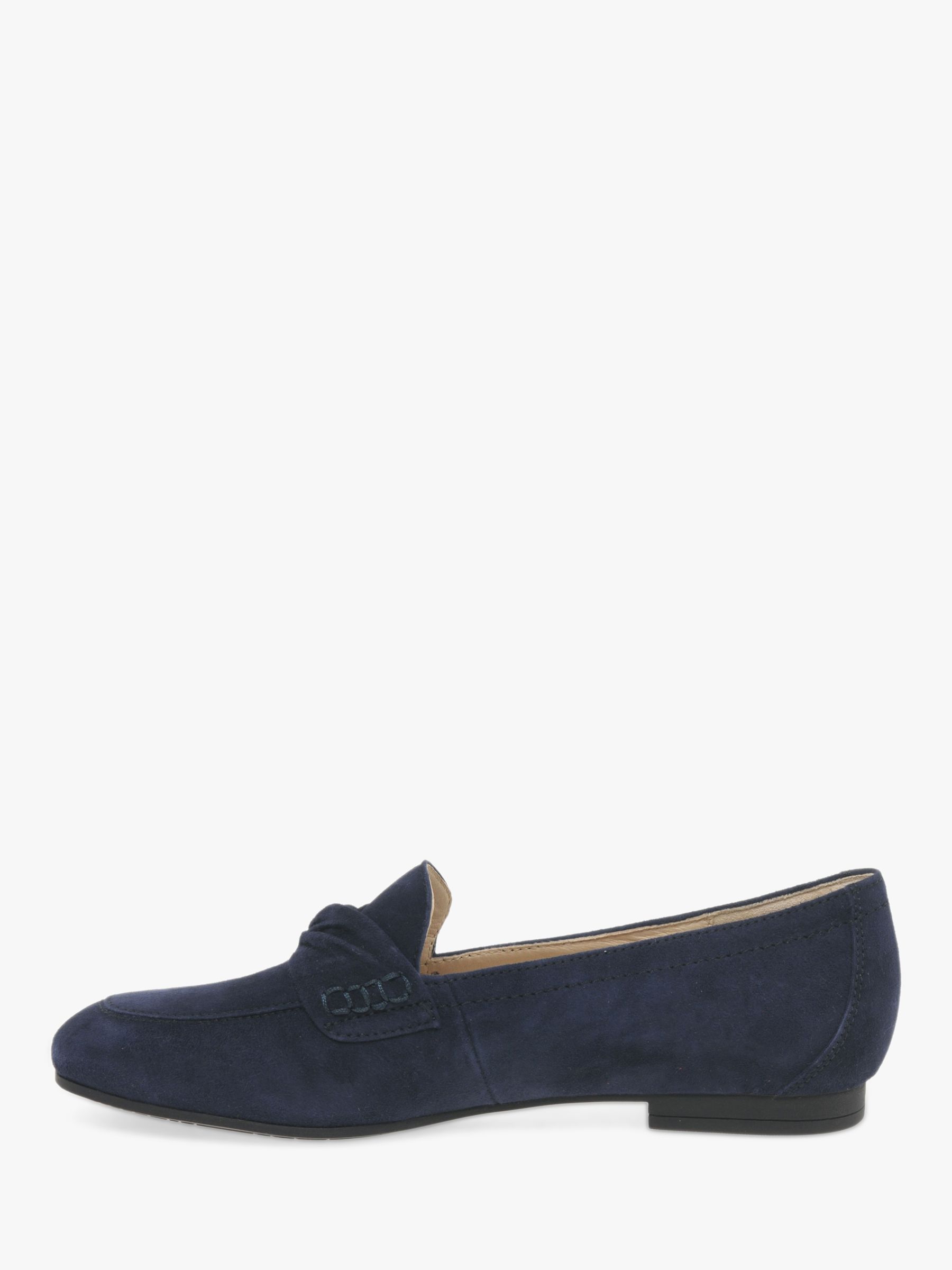 Gabor Mendoza Loafers, Navy Suede at John Lewis & Partners