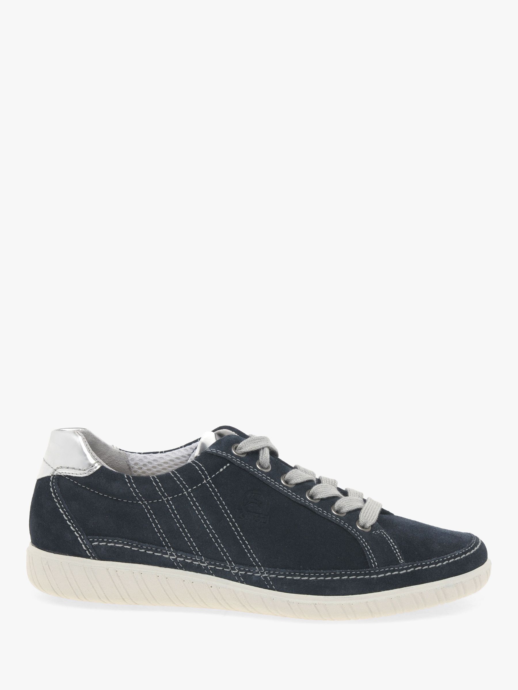 Gabor Amulet Wide Fit Trainers, Navy Suede