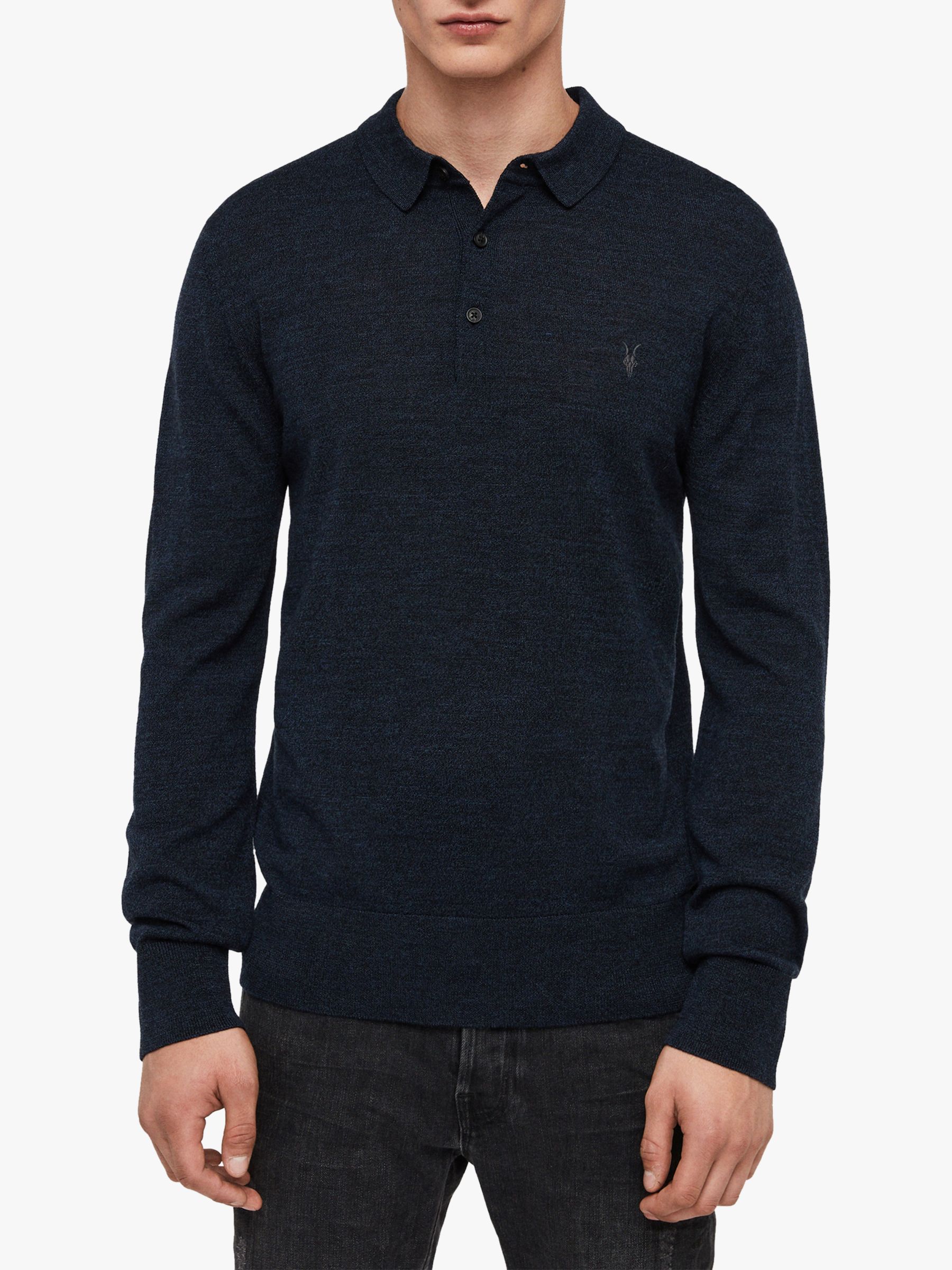 AllSaints Mode Merino Slim Fit Polo Shirt