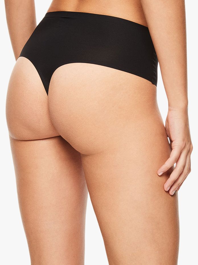 Chantelle Soft Stretch High Waist String Knickers, Black, One Size