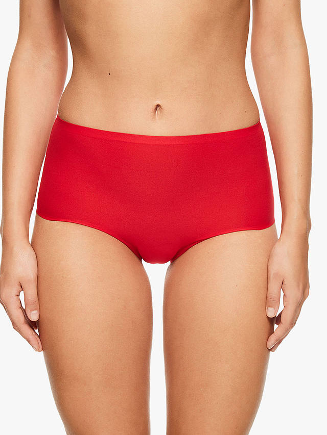 Chantelle Soft Stretch High Waisted Knickers, Poppy Red