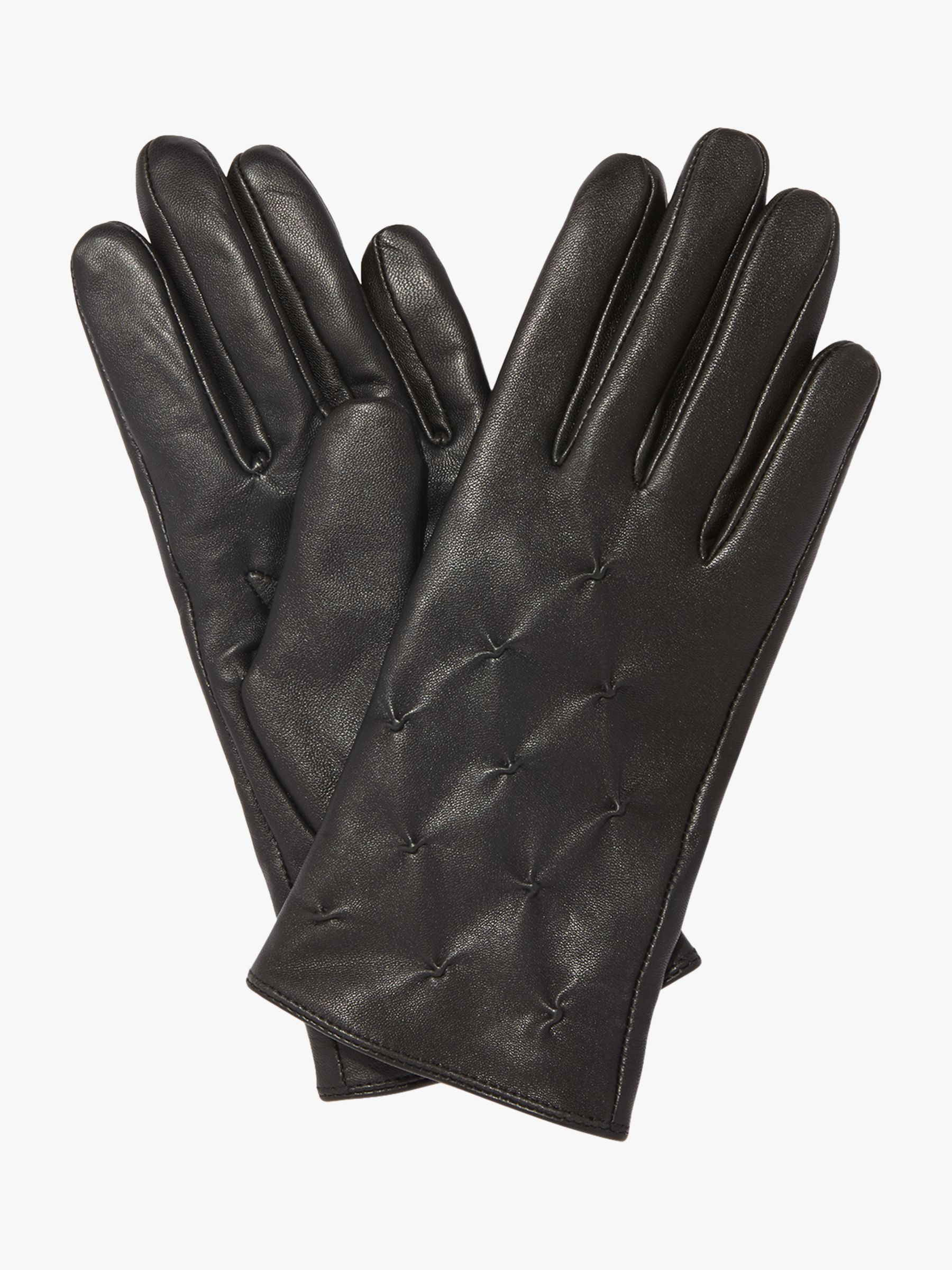 Phase Eight Stevie Pintuck Leather Gloves