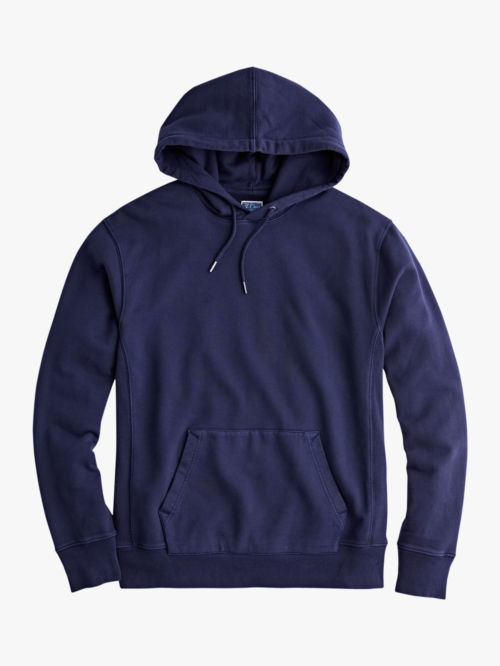 J.Crew Classic French Terry Hoodie, Washed Navy at John Lewis & Partners